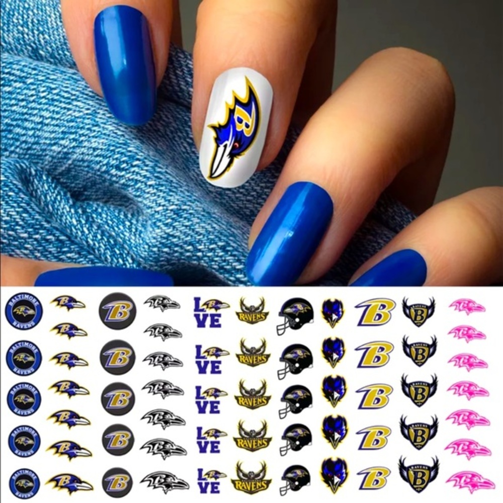 💌BO/GO$6 🏈 Baltimore Ravens Nail Decals